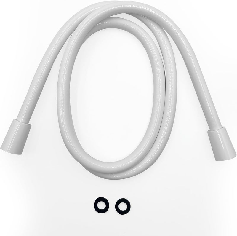 DSRTLP Replacement Shower Hose for RV Camper 6in Flexible & Kink-Free Heavy Duty PVC Lead-Free White - Image 1